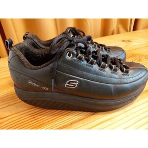 Skechers Shape Ups Work Sneakers Shoes Black Slip Resistant Athletic Fitness 8.5